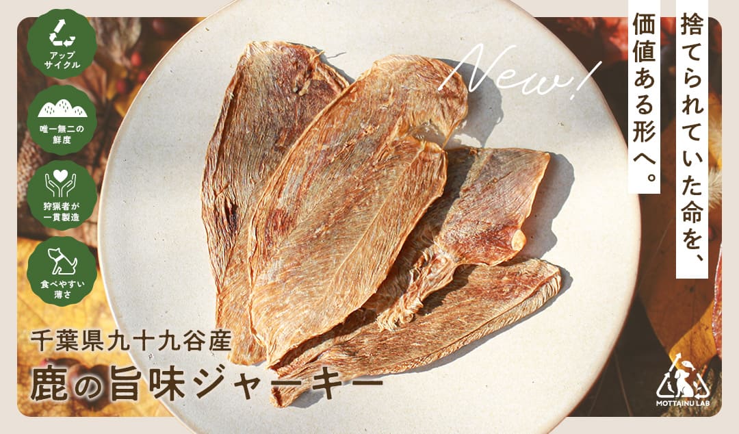 九十九谷産鹿の旨味ジャーキー新登場！