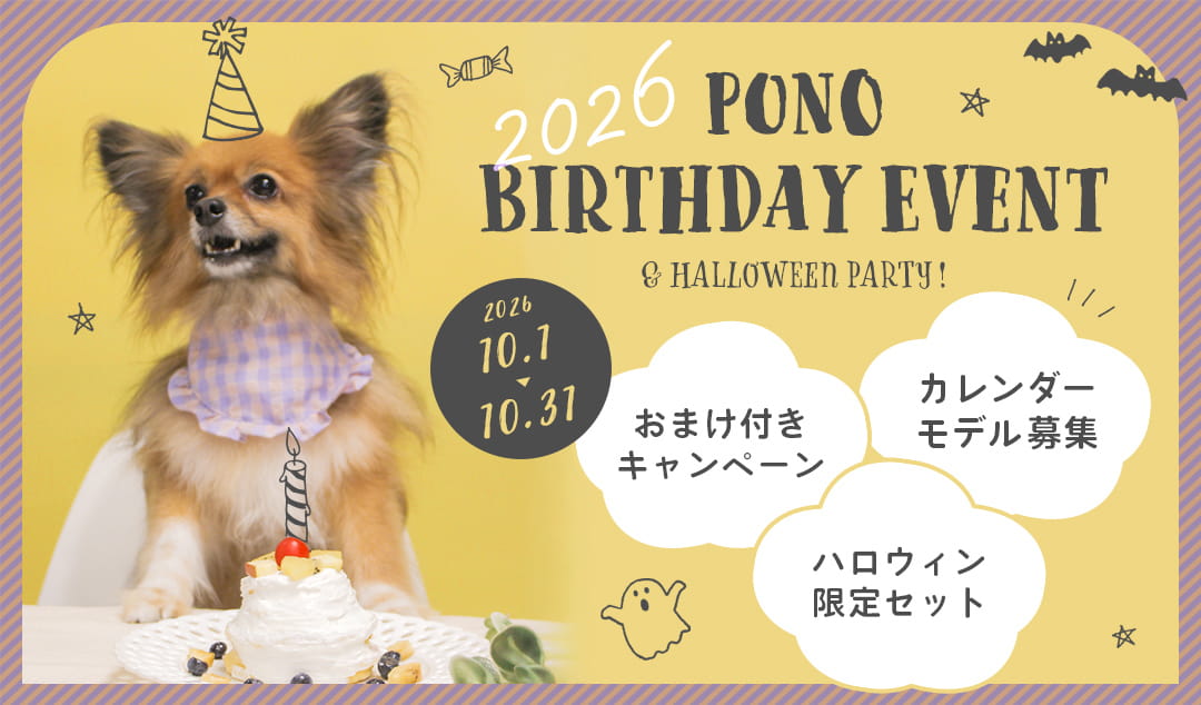 看板犬ポノ誕生月記念イベント開催中