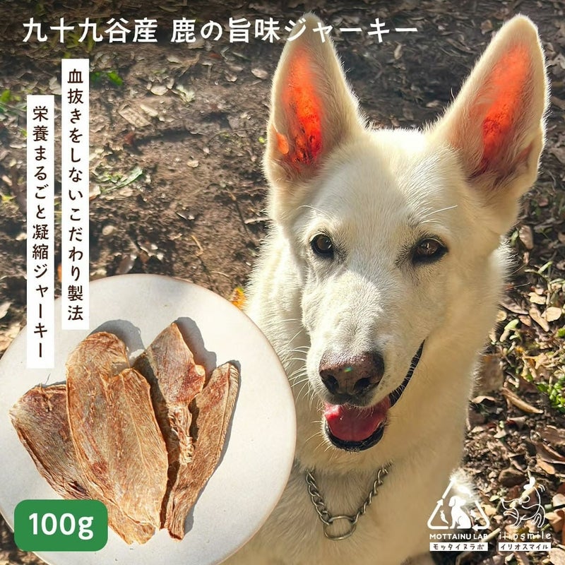 週末セール：【無添加 国産】千葉県九十九谷産 鹿の旨味ジャーキー 100g