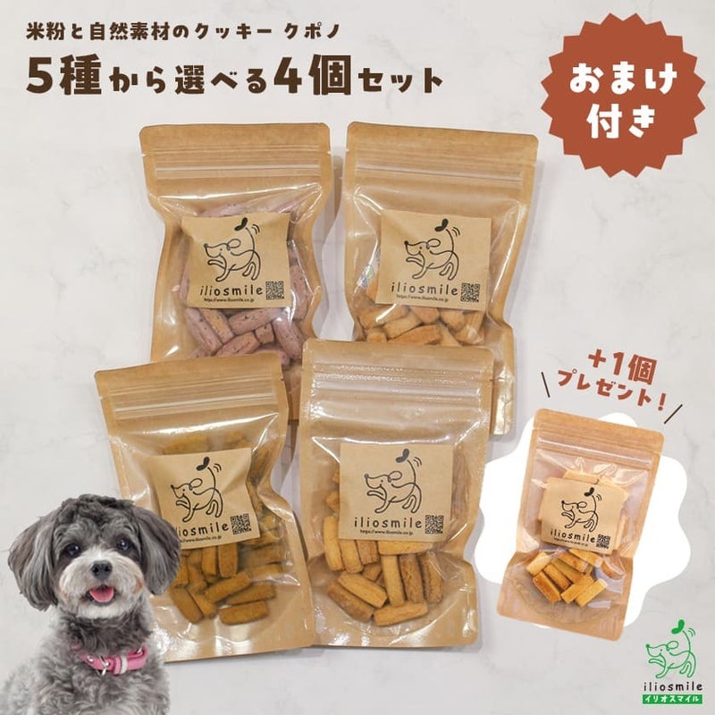 米粉と自然素材のクッキー クポノ-Kupono- 5種から選べる4個セット +1おまけ