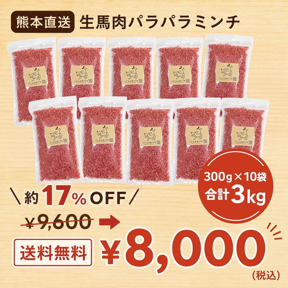 生馬肉パラパラミンチ 300g×10袋セット